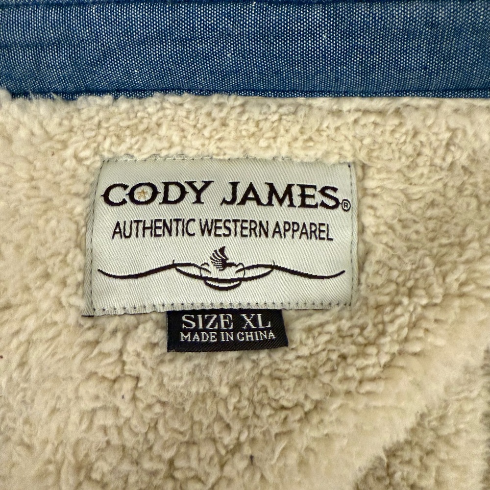 CODY JAMES MEN'S EMMONS SHERPA LINED SOUTHWESTERN STRIPED FLANNEL SHIRT JACKET - Picture 9 of 10